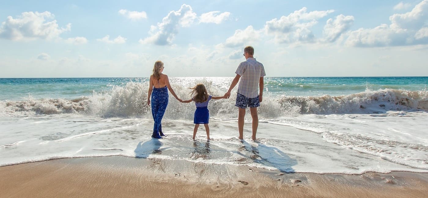 family at sea