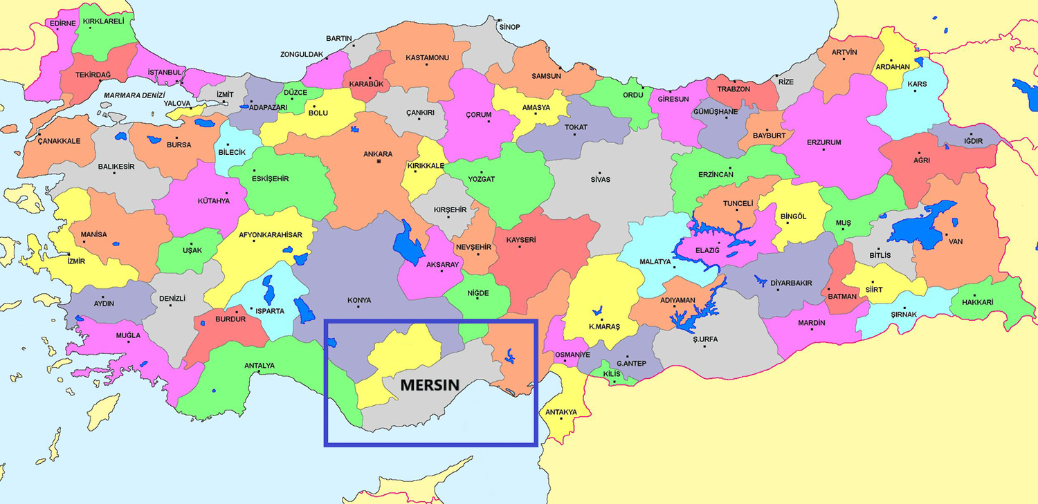 district map of Turkey