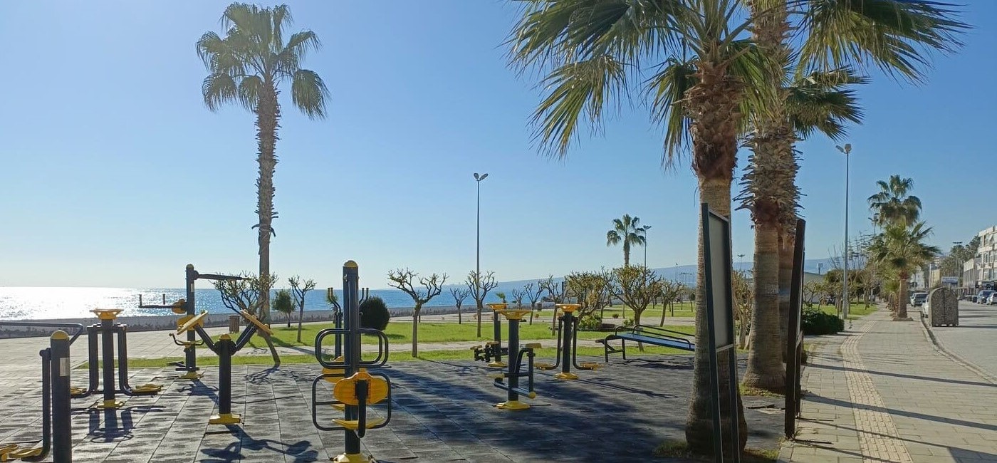 sports equipment on the beach in turkey